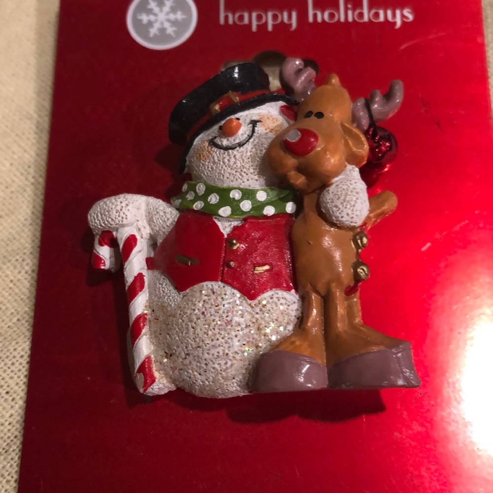Christmas Pin snowman and deer
